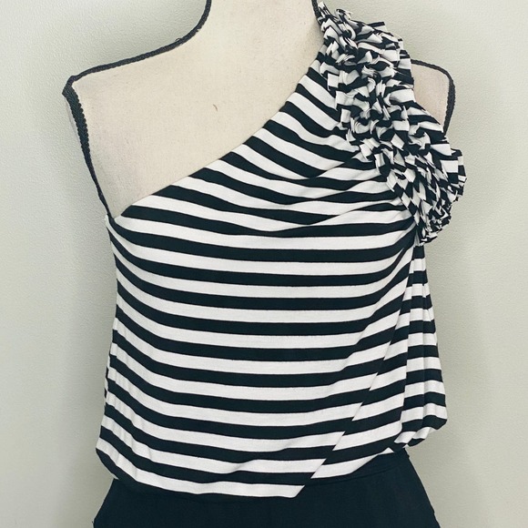 Vintage Y2K Cache One Shoulder Bodycon Dress Women Small Stretch Cocktail Party - Picture 6 of 8